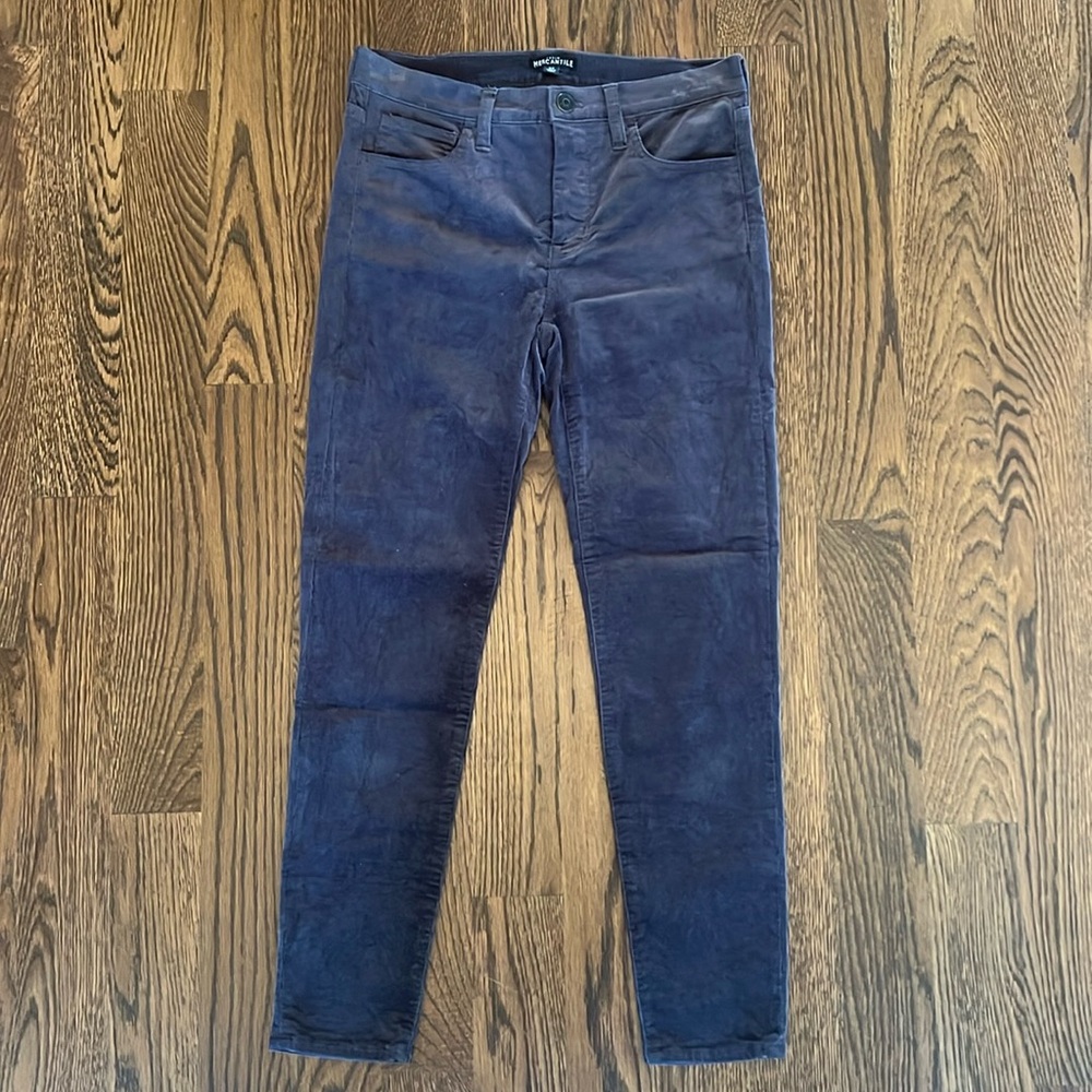 J. Crew Mercantile grey corduroy pants.